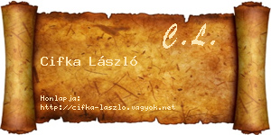 Cifka László névjegykártya