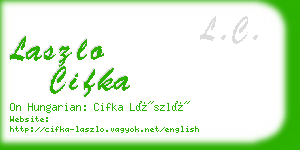 laszlo cifka business card